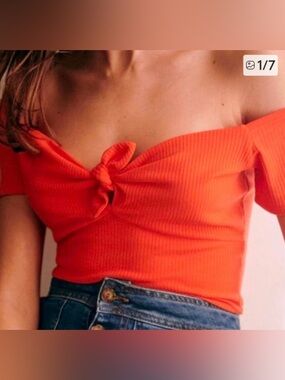 Sezane Caro T-shirt Corail - Size XS